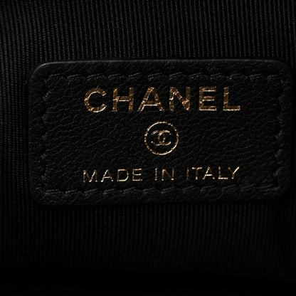 Chanel Lambskin Quilted Egyptian Amulet Zipped Pouch Black 6 of 11