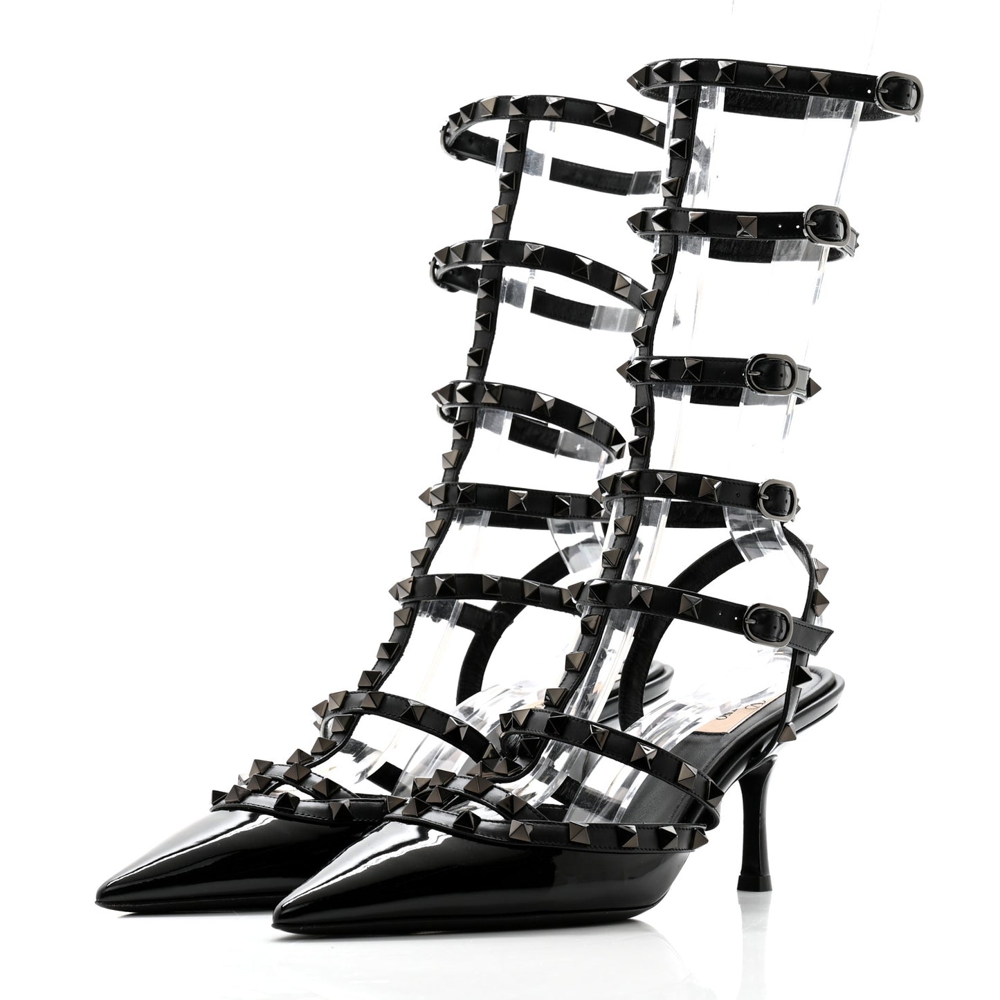 Patent Monochrome Rockstud 70mm Pumps 40.5 Black