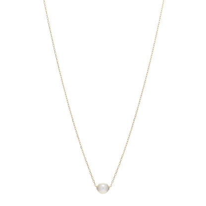 Mikimoto 18K Yellow Gold Akoya Pearl 8mm Pendant Necklace 1 of 5