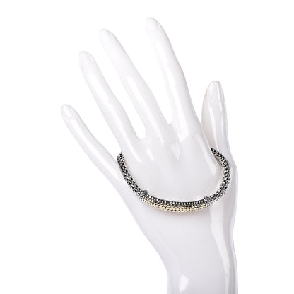 John Hardy Sterling Silver 18K Yellow Gold Dot Station Classic Chain Bracelet 4 of 10