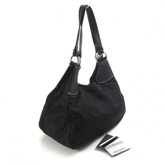 Tessuto Nylon Shoulder Bag Black