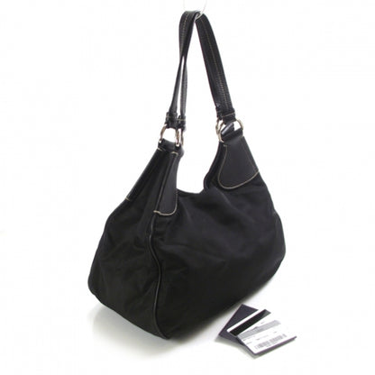 Prada Tessuto Nylon Shoulder Bag Black 3 of 10