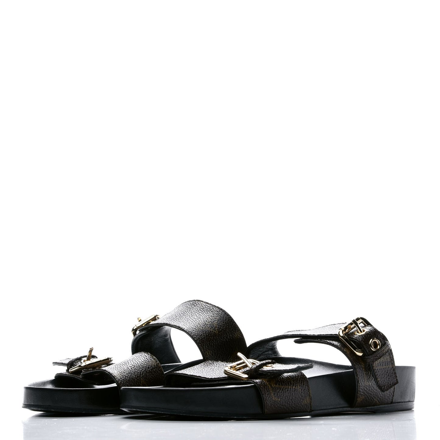 Monogram Bom Dia Mule Sandals 36 Black