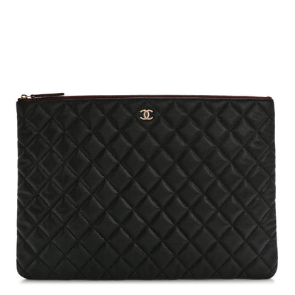 Chanel Caviar Quilted Large Cosmetic Case Black 1 of 7