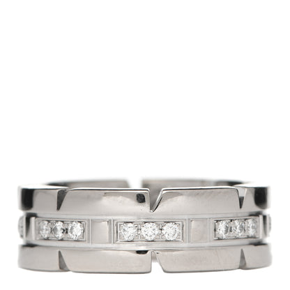 Cartier 18K White Gold Diamond Tank Francaise Band Ring 46 3.75 3 of 4