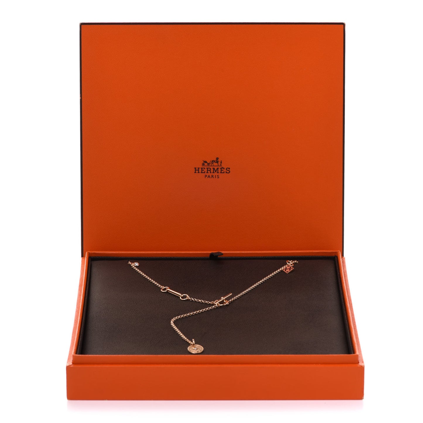 18K Rose Gold Diamond Gambade Necklace