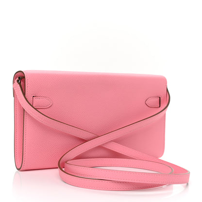 Hermes Epsom Kelly Wallet To Go Rose Confetti 2 of 8