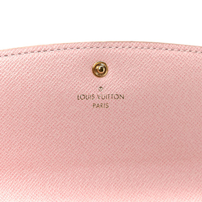 Louis Vuitton Damier Azur Emilie Wallet Rose Ballerine 6 of 9