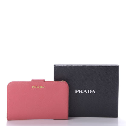 Prada Saffiano Compact Wallet Fragola 8 of 8