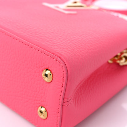 Louis Vuitton Taurillon Monogram Tile Capucines Mini Dragonfruit Ballet Pink 8 of 10