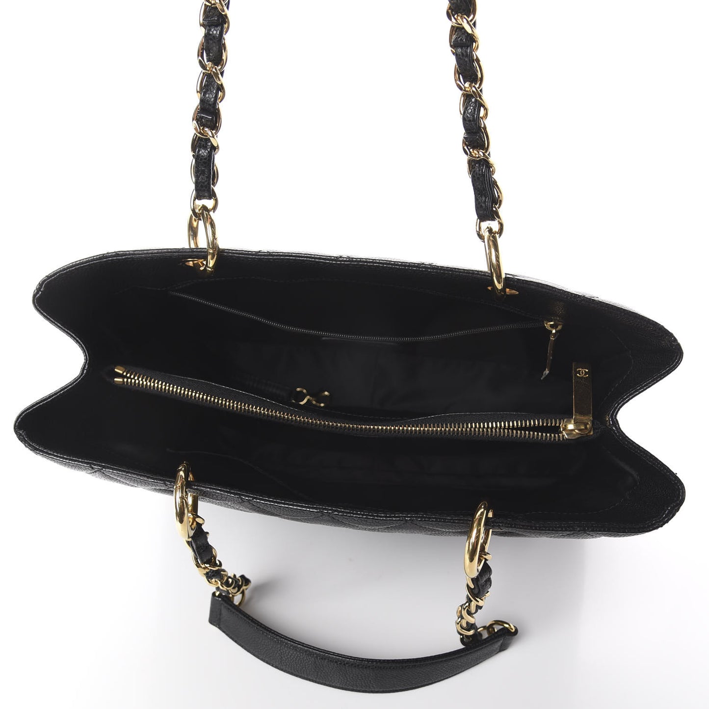 Caviar Quilted Grand Shopping Tote GST Black