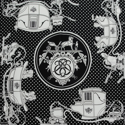 Hermes Silk Ex Libris Bandana Scarf 55 Black 1 of 5