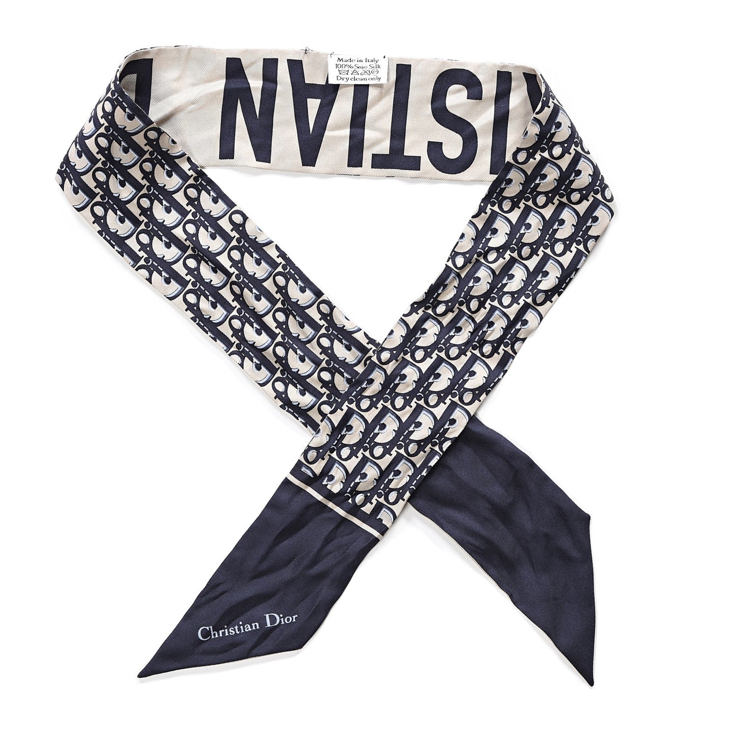 Silk Oblique Mitzah Scarf Blue