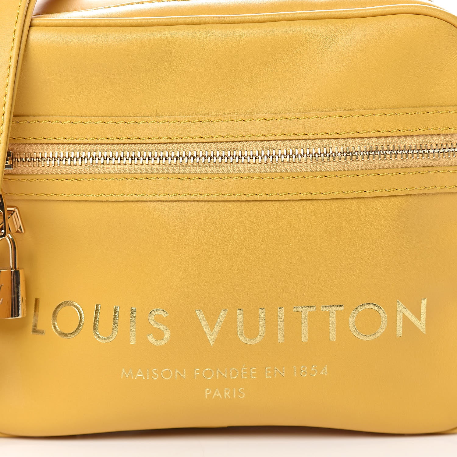 Louis Vuitton Supple Calfskin Paname Take Off Flight Bag Yellow 14 of 14