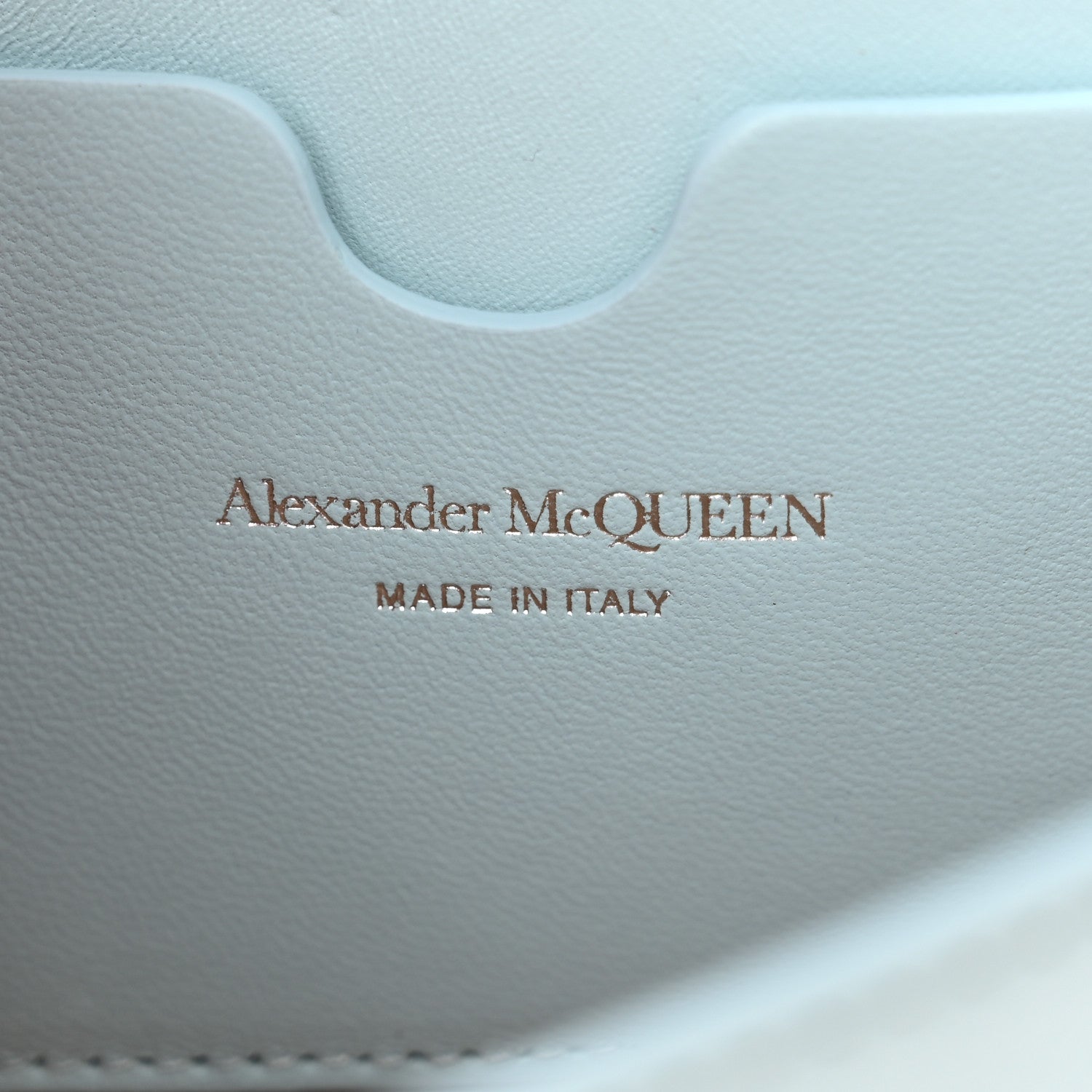 Alexander McQueen Skull Four Ring Knuckle Crossbody Bag Light Blue 6 of 10