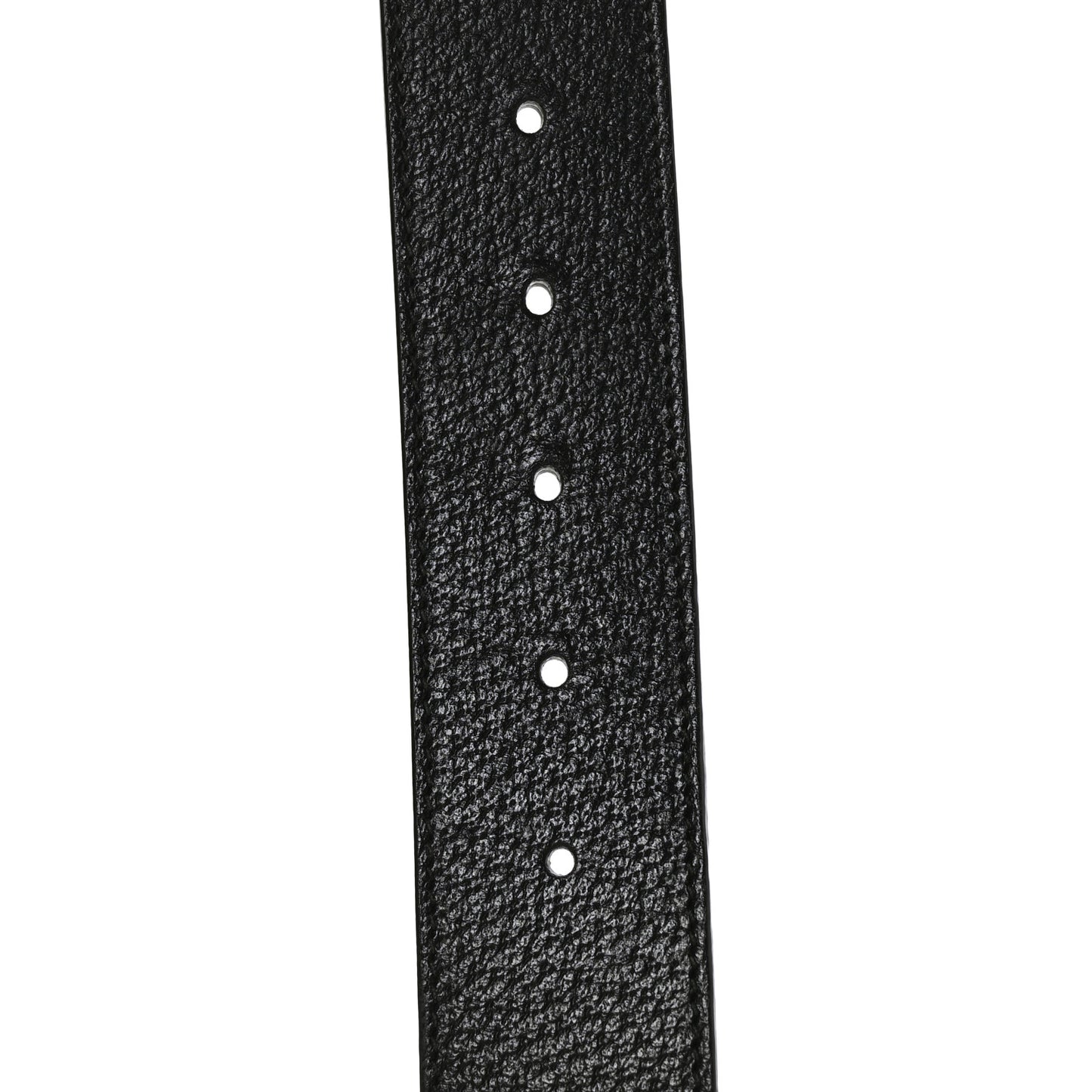 Textured Dollar Calfskin Nickel Double G 40mm Belt 85 34 Black