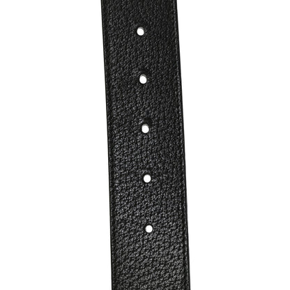 Gucci Textured Dollar Calfskin Nickel Double G 40mm Belt 85 34 Black 7 of 8