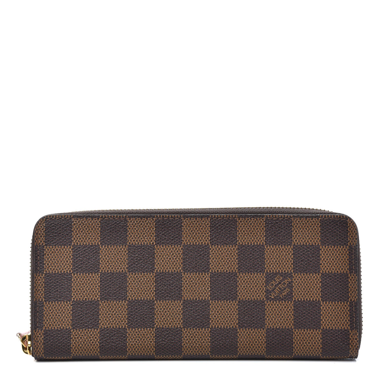 Louis Vuitton Damier Ebene Clemence Wallet Rose Ballerine 1 of 9