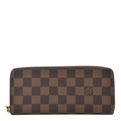 Louis Vuitton Damier Ebene Clemence Wallet Rose Ballerine 1 of 9