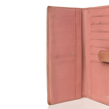 Chanel Goatskin Camellia Embossed Flap Wallet Pink 9 of 18