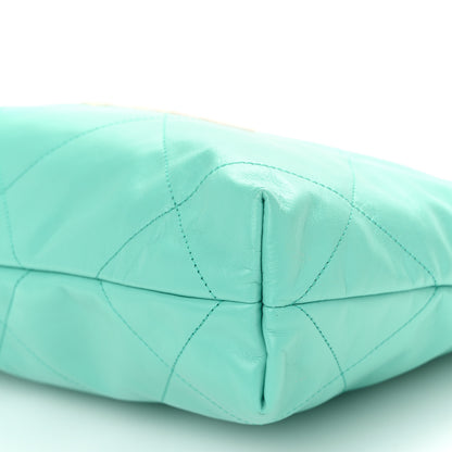 Chanel Shiny Calfskin Quilted Small Chanel 22 Light Blue 11 of 12