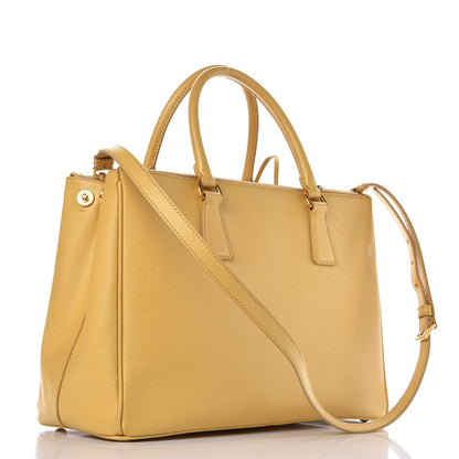 Prada Saffiano Medium Galleria Double Zip Tote Ginestra 4 of 14