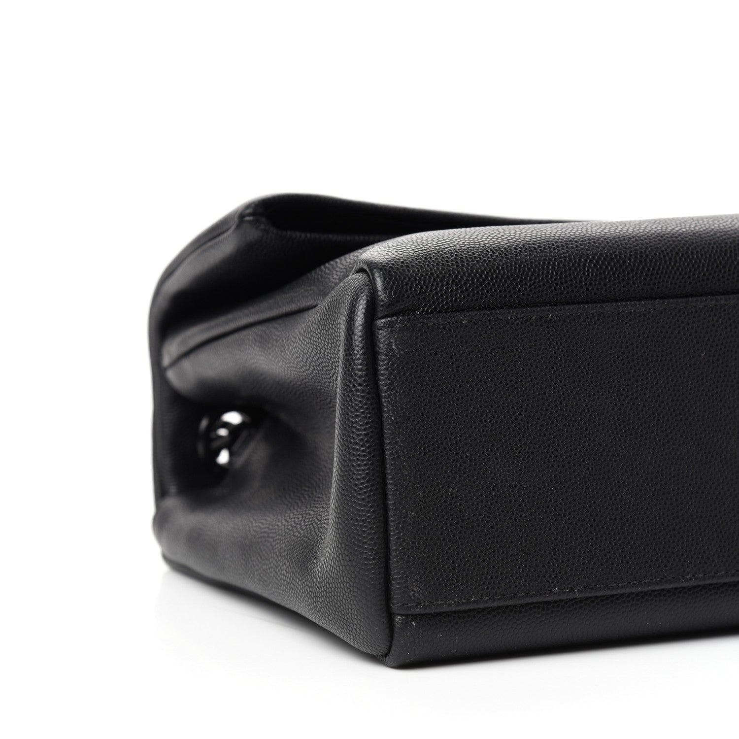 Saint Laurent Grain De Poudre Medium West Hollywood Monogram Fold-Over Black 7 of 9
