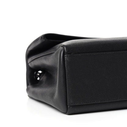 Saint Laurent Grain De Poudre Medium West Hollywood Monogram Fold-Over Black 7 of 9