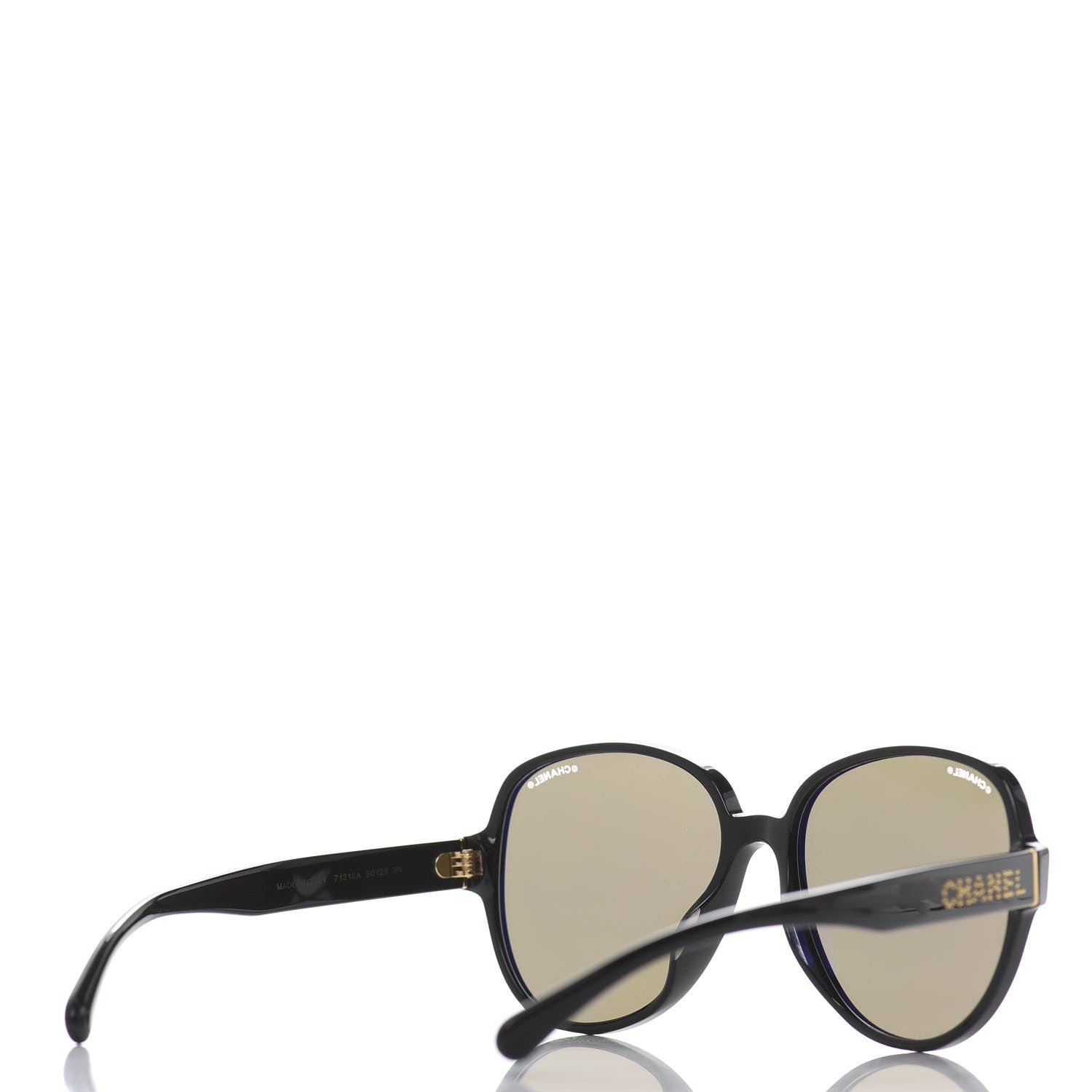 Chanel Mirrored Pilot Sunglasses 71310A Black Gold 4 of 9
