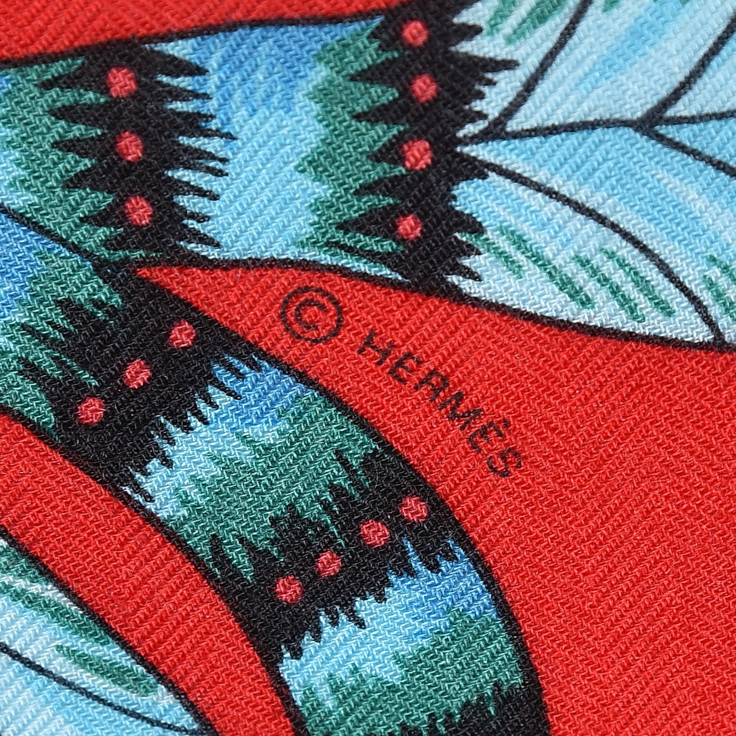 Hermes Cashmere Silk The Savana Dance Shawl 140 4 of 4