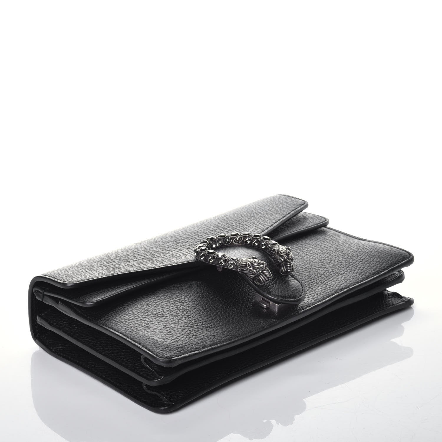 Gucci Pebbled Calfskin Small Dionysus Shoulder Bag Black 4 of 8