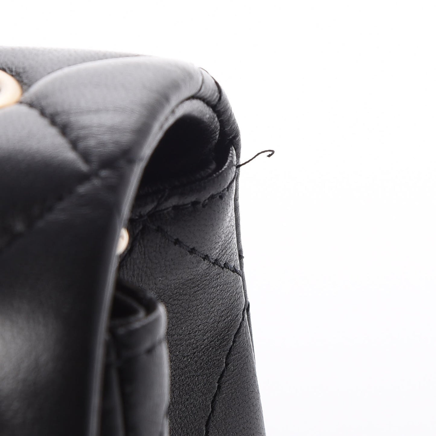 Lambskin Quilted Mini Rectangular Flap Black