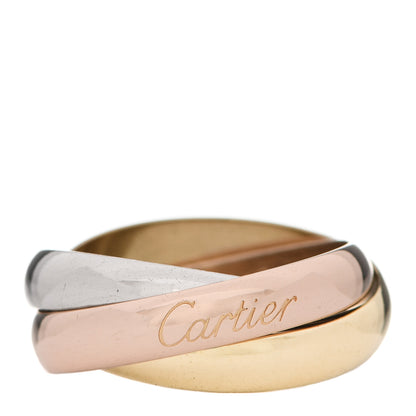 Cartier 18K Pink Yellow White Gold Classic Trinity Ring 50 5.25 1 of 5
