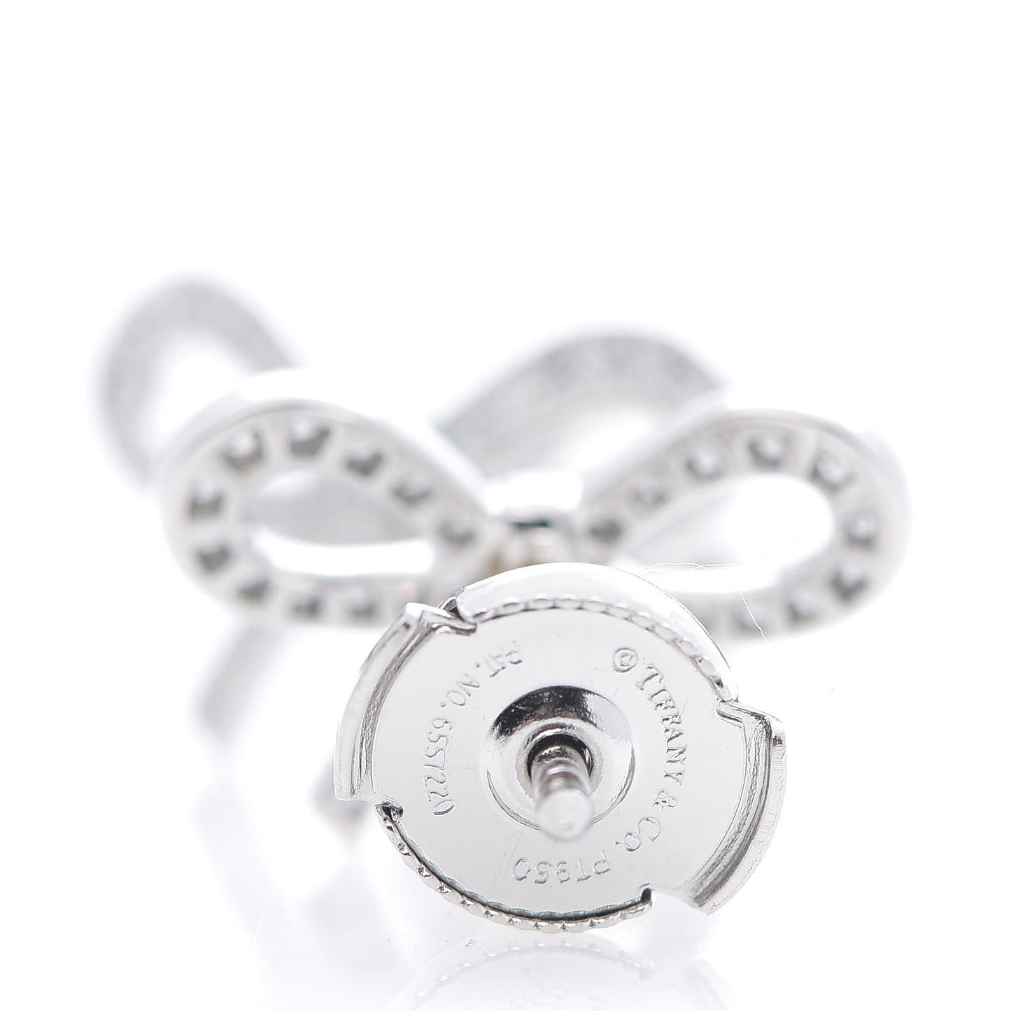 Platinum Diamond Bow Earrings