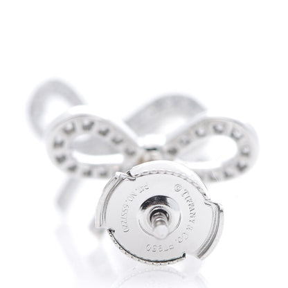 Tiffany Platinum Diamond Bow Earrings 3 of 3