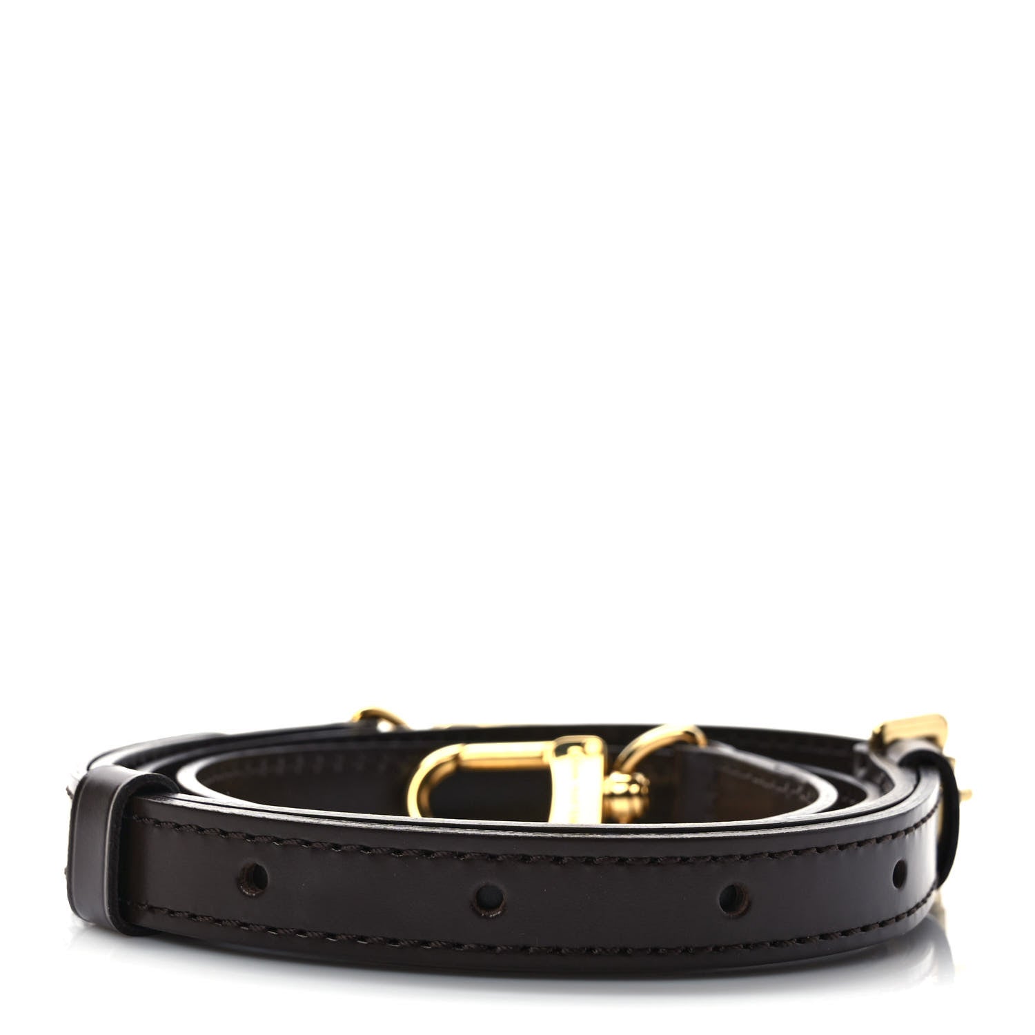 Louis Vuitton Calfskin 16mm Adjustable Shoulder Strap Brown 2 of 4