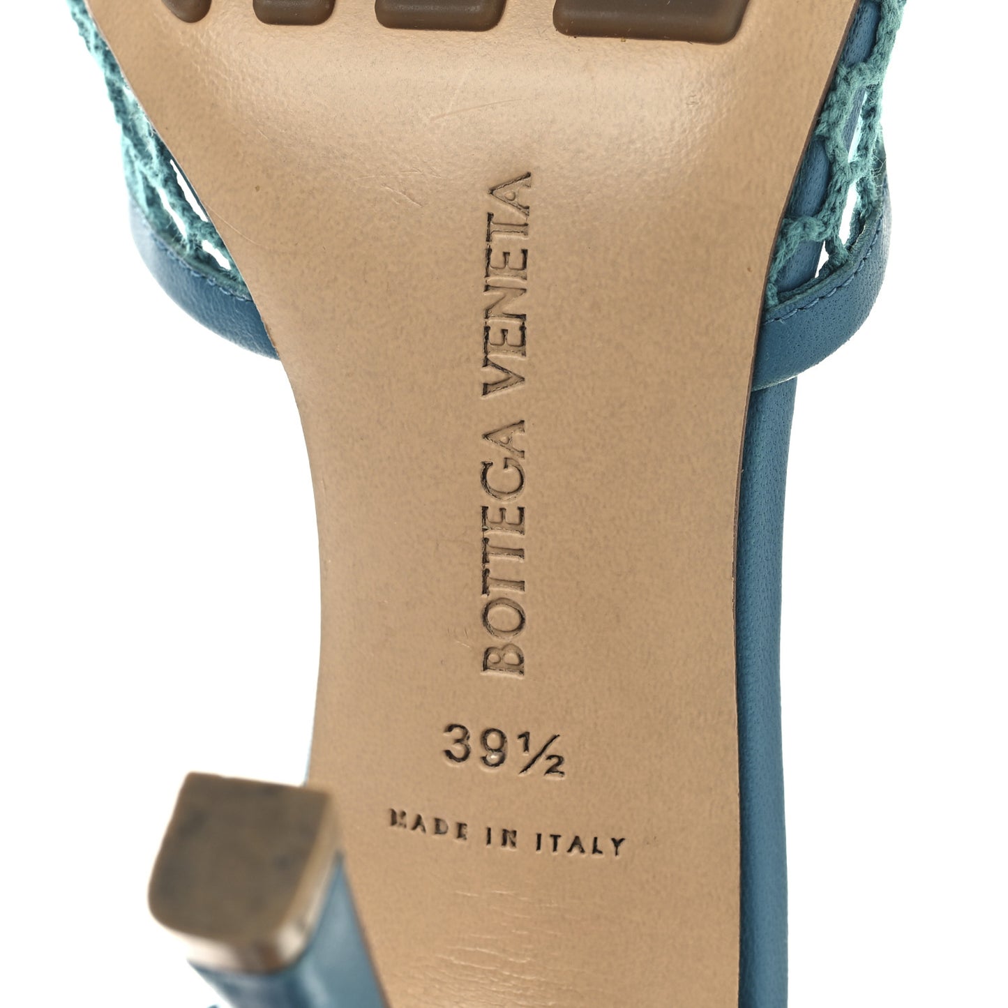 Mesh Nappa Stretch Ankle Tie 90mm Sandals 39.5 Blaster