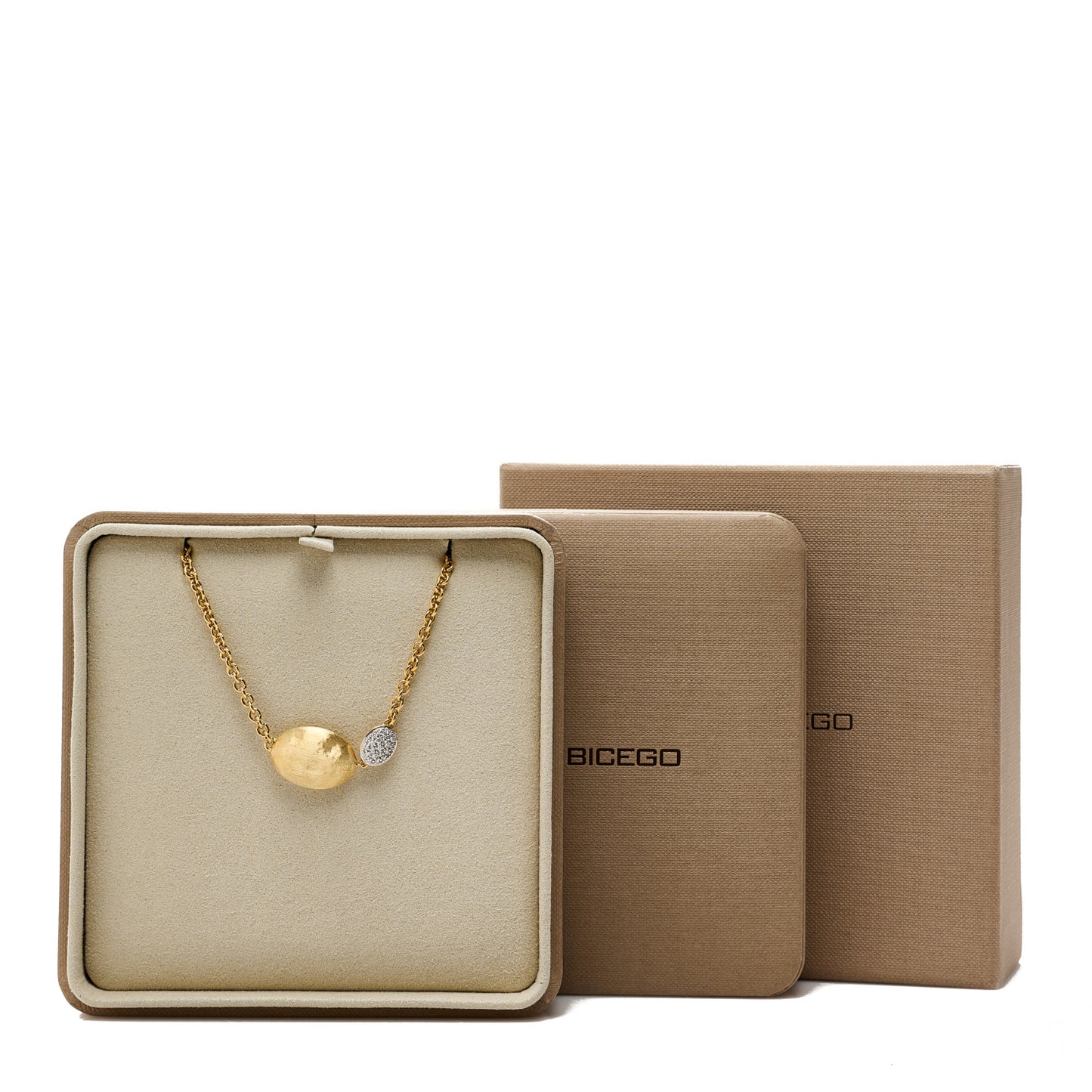 18K Yellow White Gold Diamond Grande Siviglia Necklace