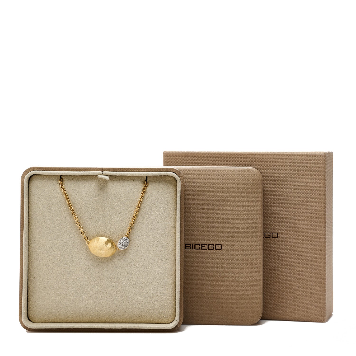 Marco Bicego 18K Yellow White Gold Diamond Grande Siviglia Necklace 5 of 5
