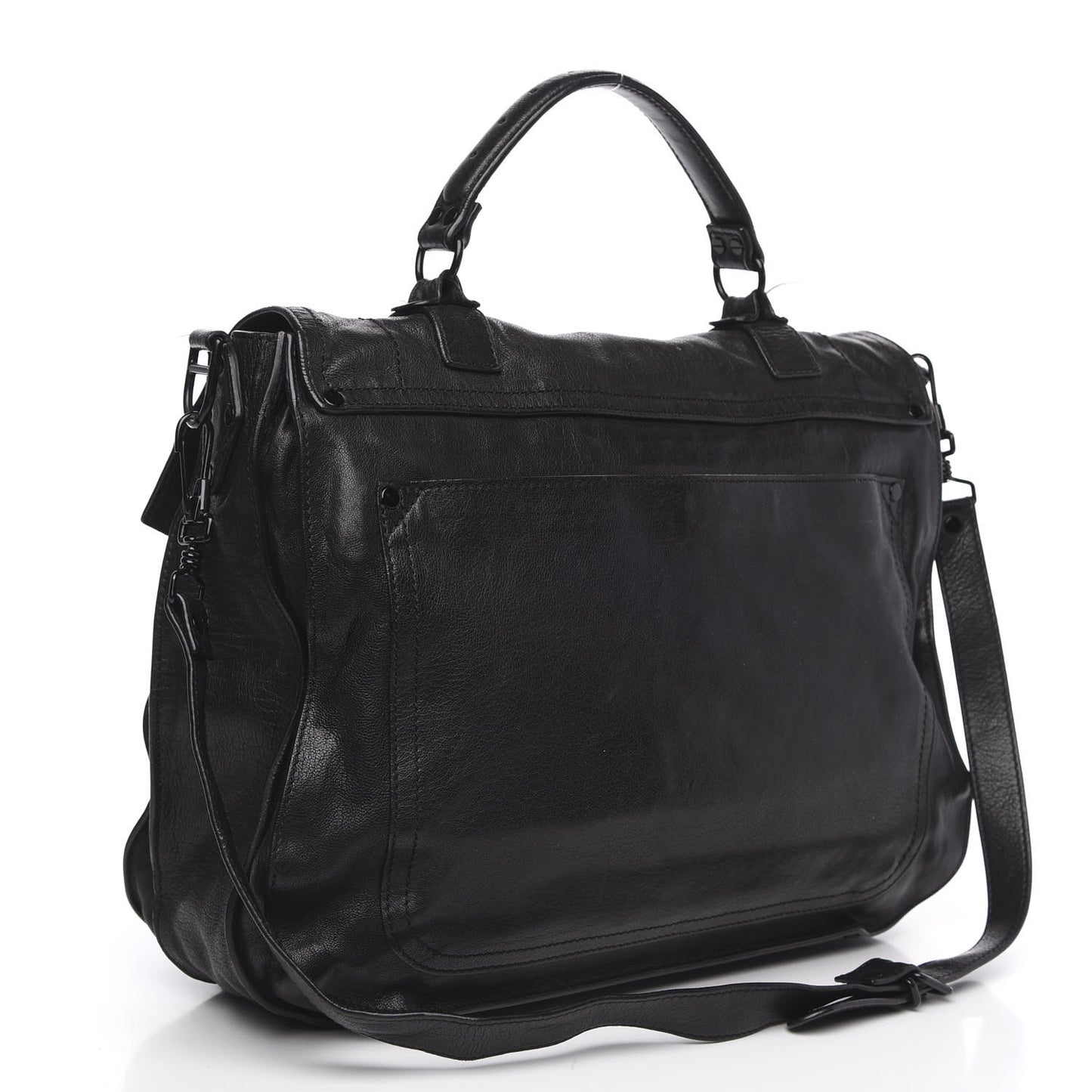 Lambskin PS1 Large Satchel Black