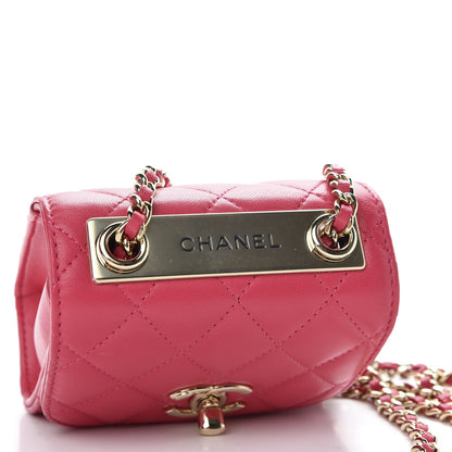 Chanel Lambskin Quilted Mini Trendy CC Clutch With Chain Pink 10 of 10