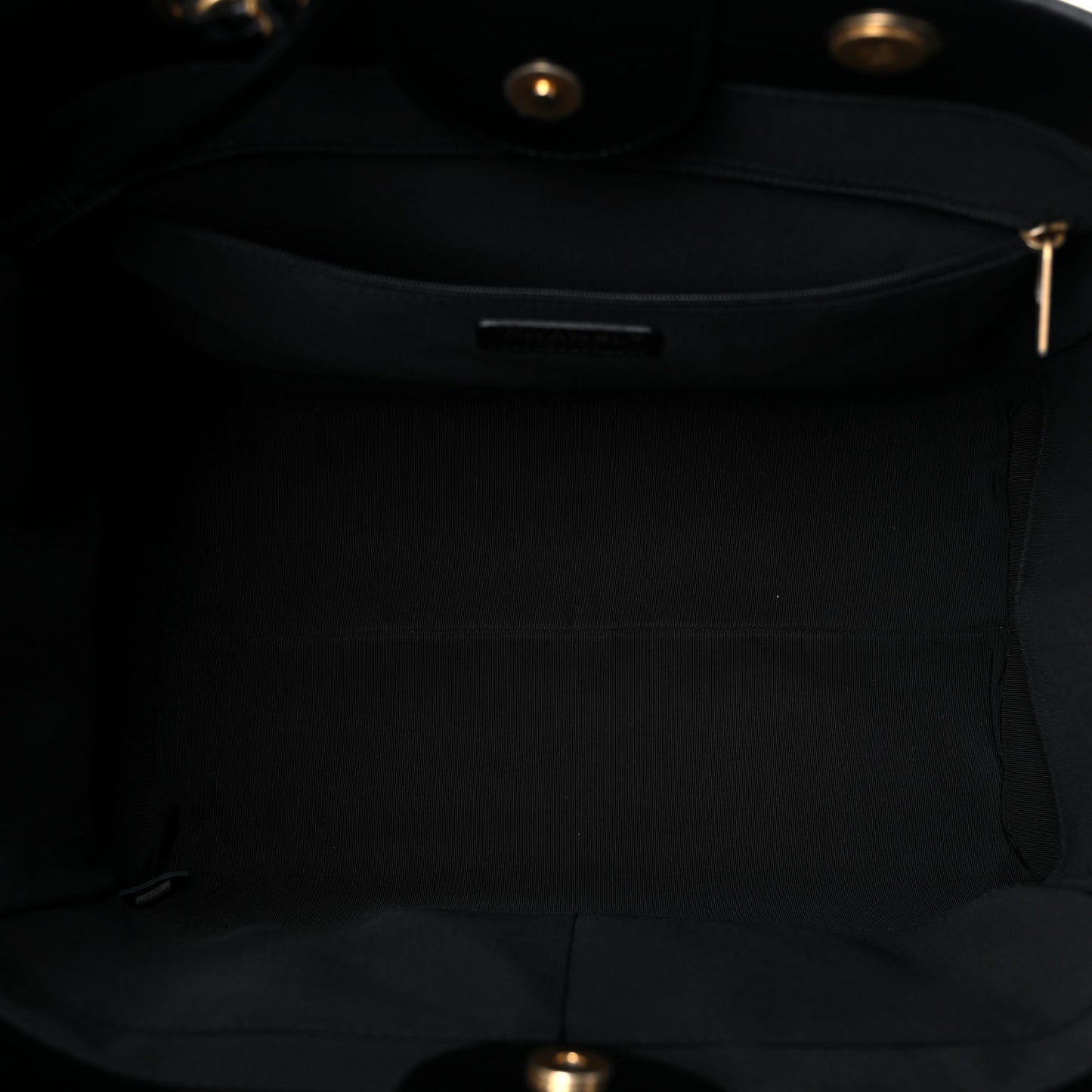 Aged Calfskin Medium Charms Deauville Tote Black