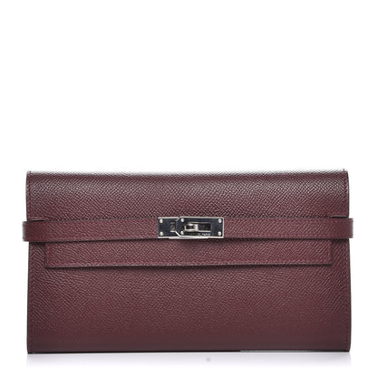 Hermes Epsom Kelly Longue Wallet Bordeaux 1 of 7