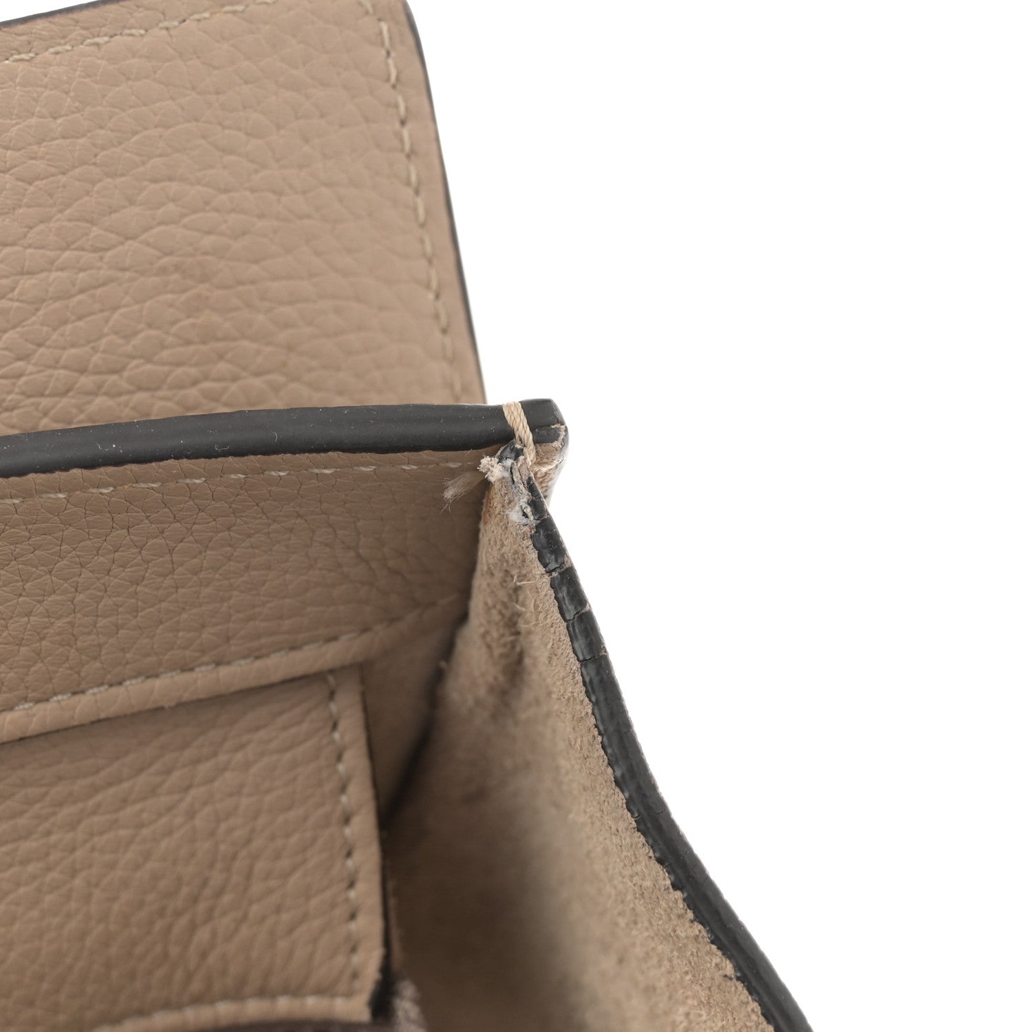 Celine Drummed Calfskin Mini Luggage Dune 11 of 17