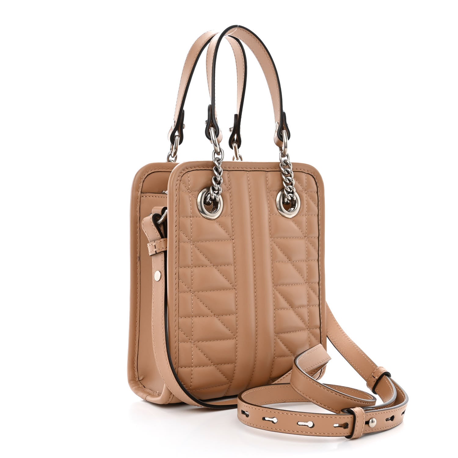 Gucci Calfskin Matelasse Aria Mini GG Marmont Tote Camelia 3 of 13