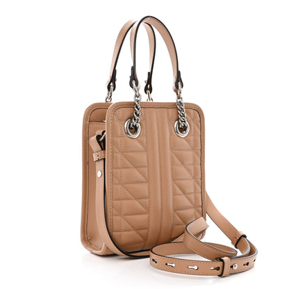Gucci Calfskin Matelasse Aria Mini GG Marmont Tote Camelia 3 of 13