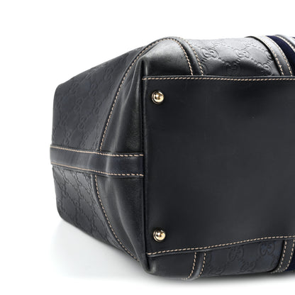 Gucci Guccissima Large Treasure Boston Navy 9 of 10