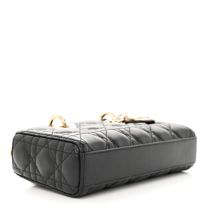 Christian Dior Lambskin Cannage Small Lady D-Joy Black 4 of 11