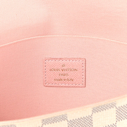 Louis Vuitton Damier Azur Pochette Felicie Chain Wallet Rose Ballerine 8 of 18