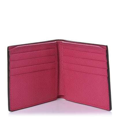 Gucci Grained Calfskin Logo Bi-Fold Wallet Box Pink Green 5 of 8